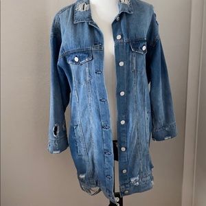Long jean jacket
